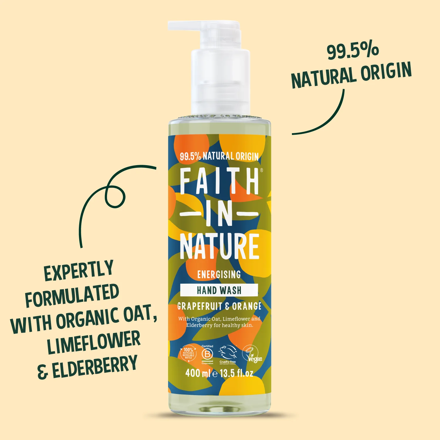 Grapefruit & Orange Hand Wash - 400ml - Image 3