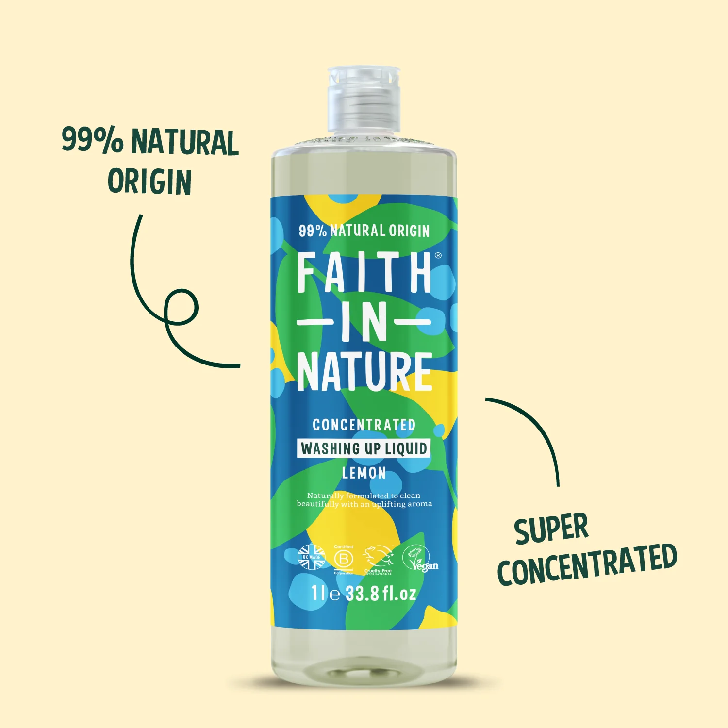 Lemon Washing Up Liquid - 1L - Image 4