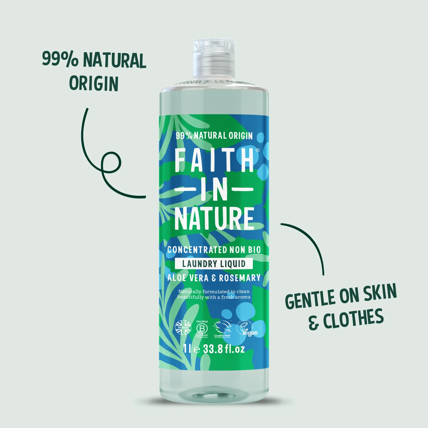 Aloe Vera & Rosemary Laundry Liquid - 1L - Image 4